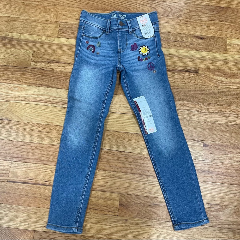 WONDER NATION Girls Embroidered Jeggings 6-6x